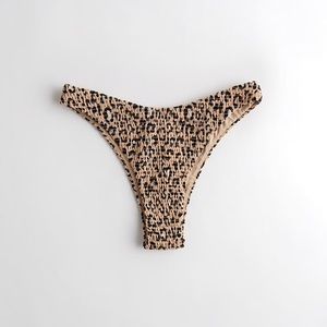 Hollister Co. Smocked High Leg Bikini Bottom